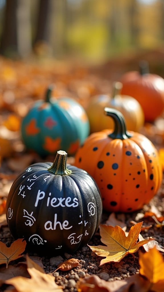 chalkboard pumpkins for creativity