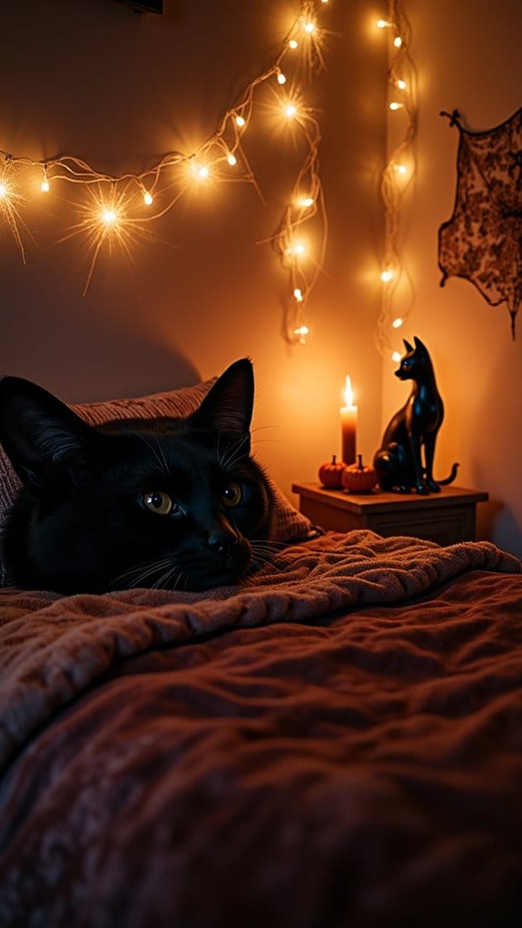 charming black cat decor