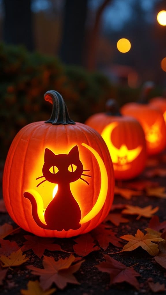 charming cat silhouette design