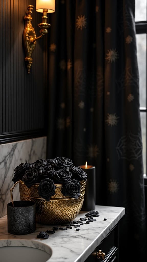 charming halloween bathroom organization