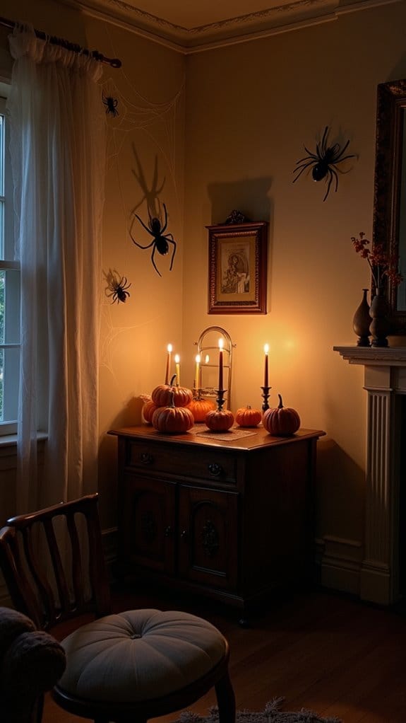 charming halloween cobweb decor