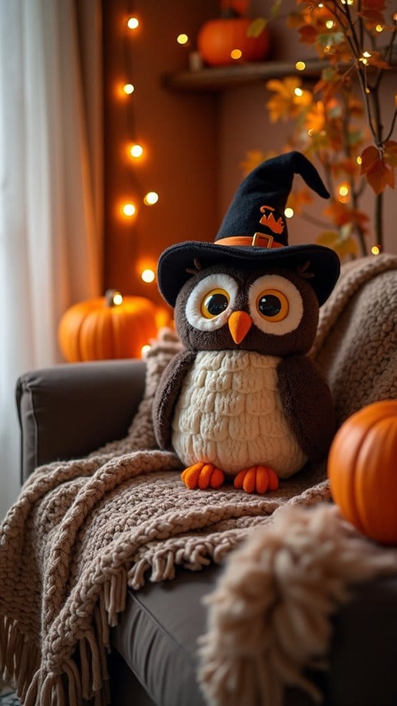 charming halloween owl decor