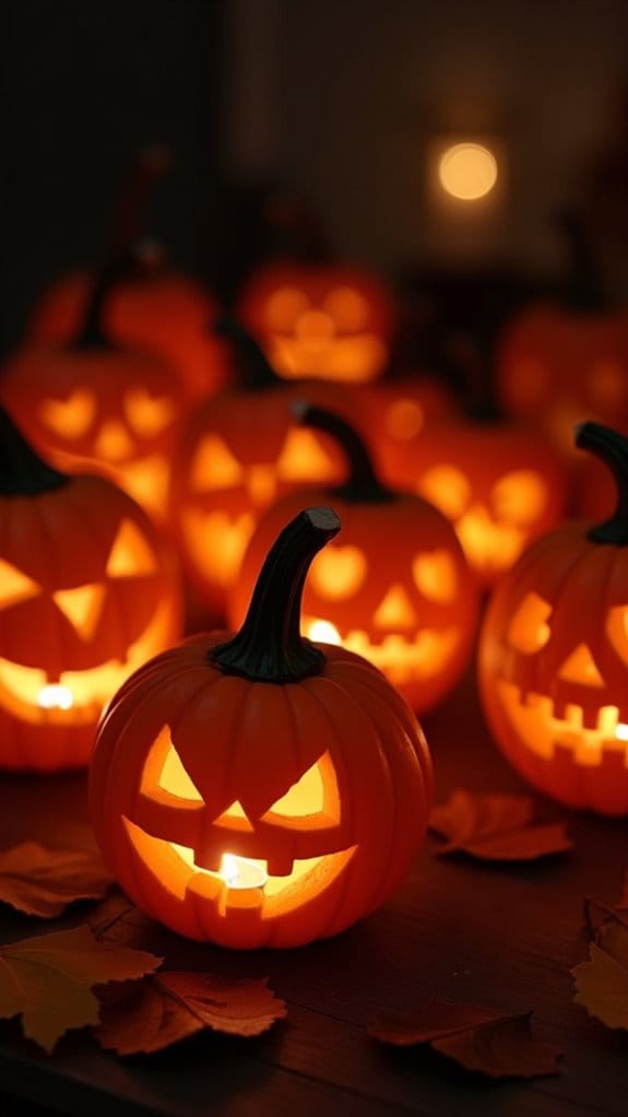charming halloween pumpkin votives