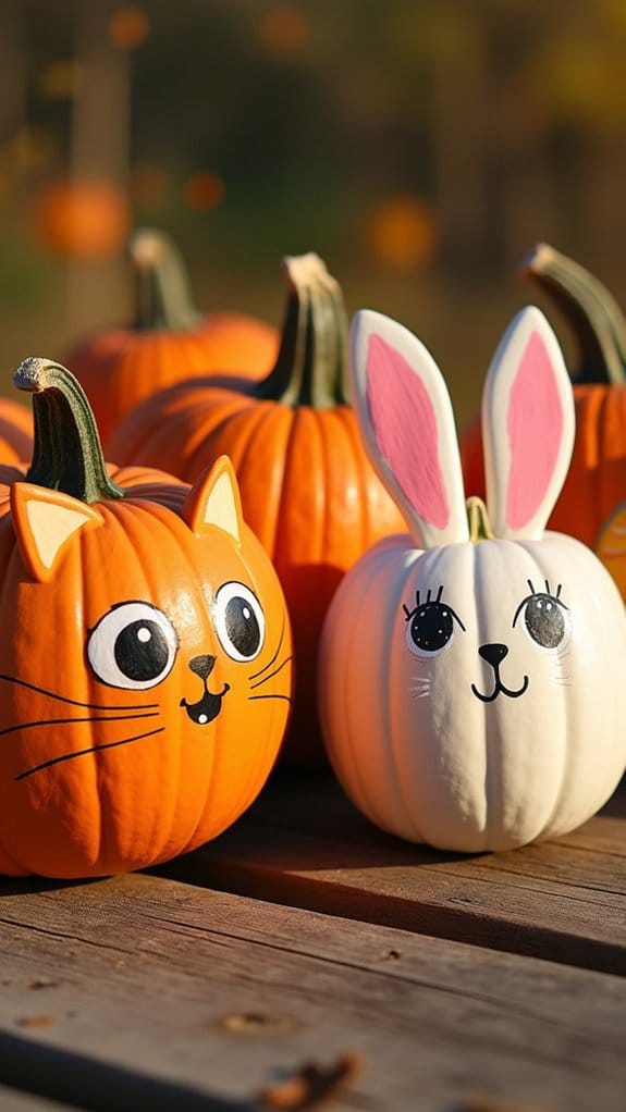 charming painted pumpkin faces