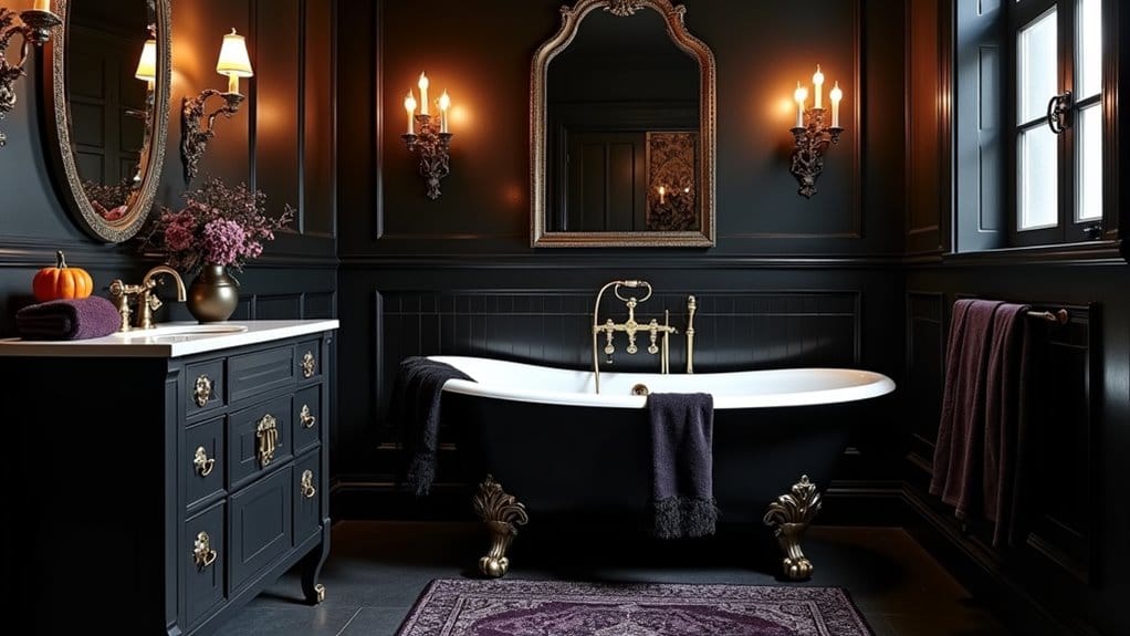 chic halloween bathroom decor