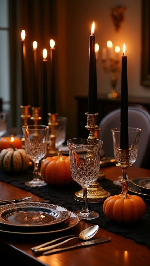 chic halloween candle displays