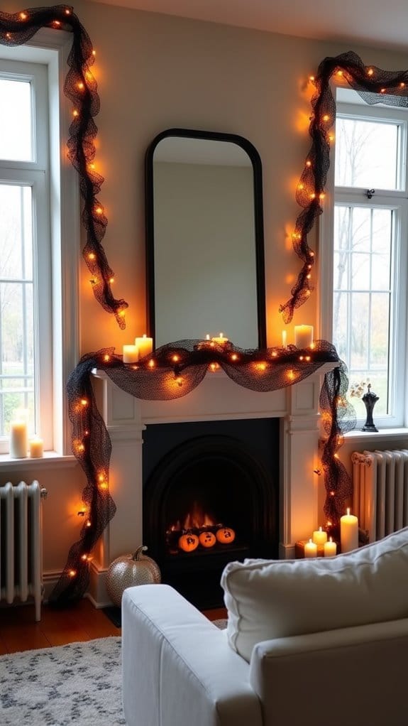 chic halloween decor garlands