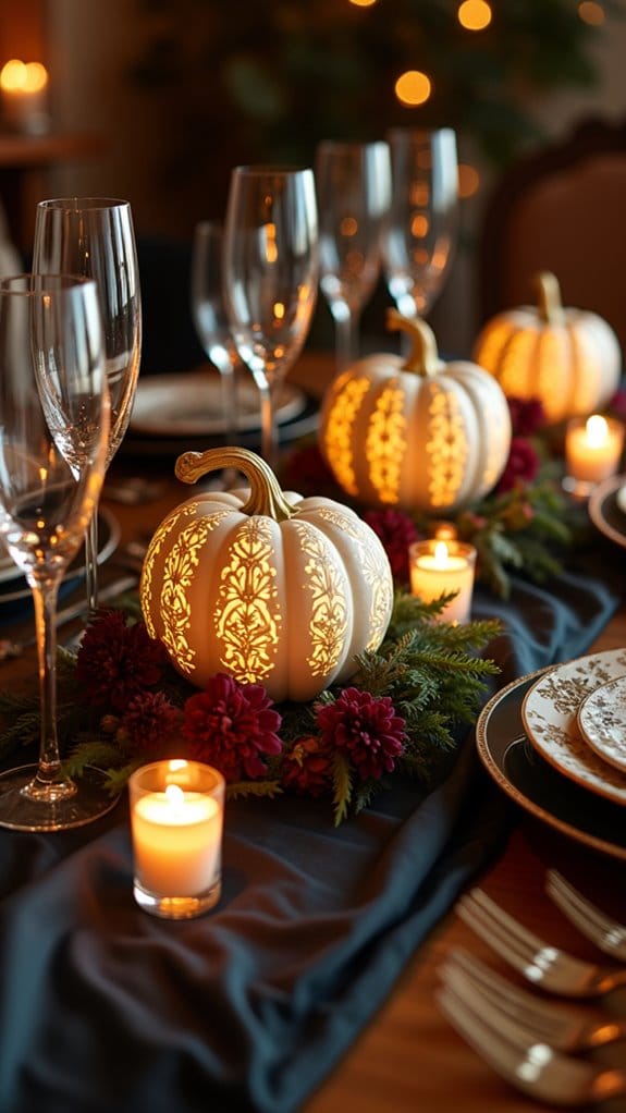 chic pumpkin centerpiece ideas