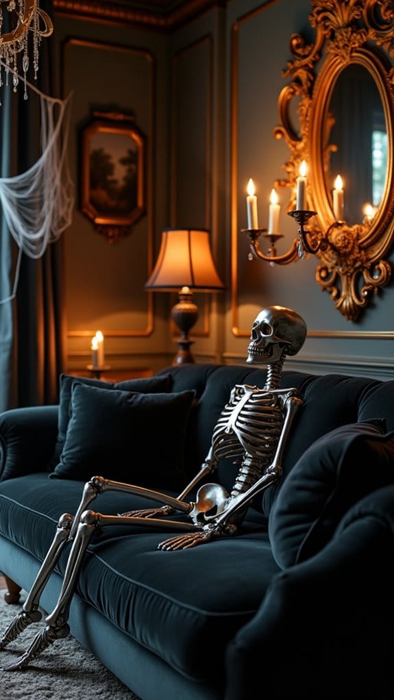 chic skeletons enhance decor