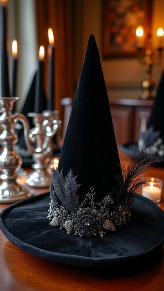chic witch hat decor