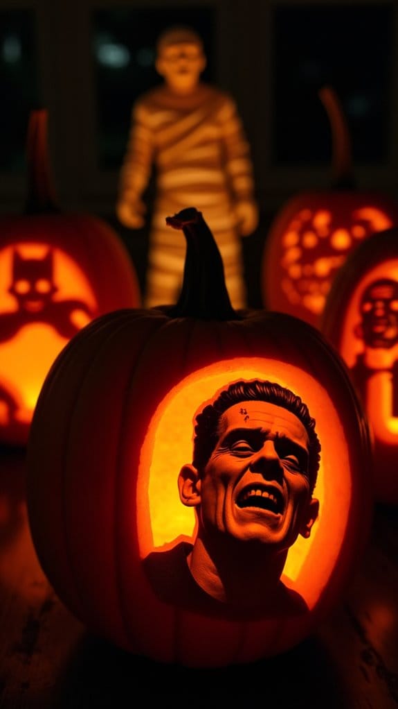 classic horror pumpkin carvings