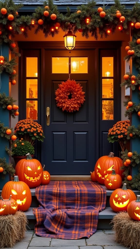 colorful halloween treat buckets