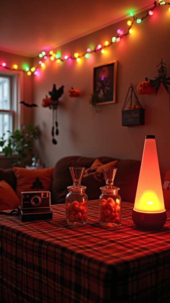 colorful string lights ambiance