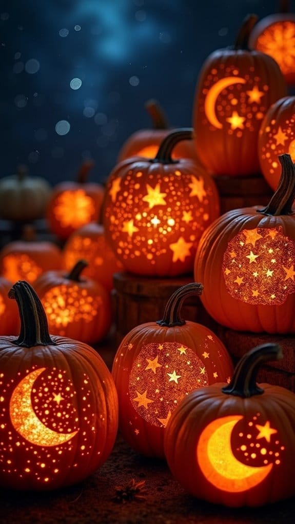cosmic pumpkin carving designs