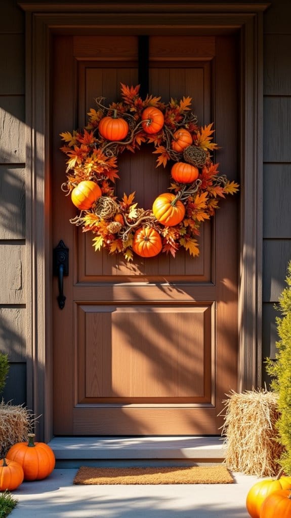 cozy autumn door decor