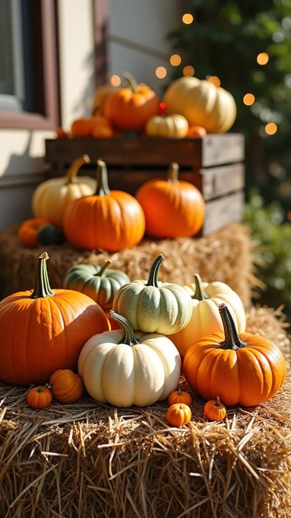 cozy fall outdoor display