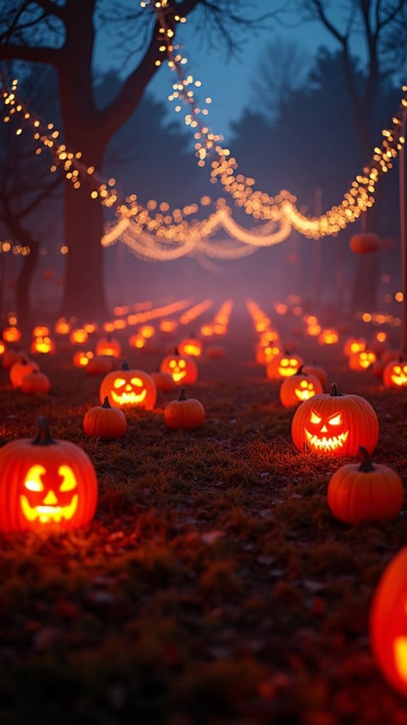 cozy halloween pumpkin lighting