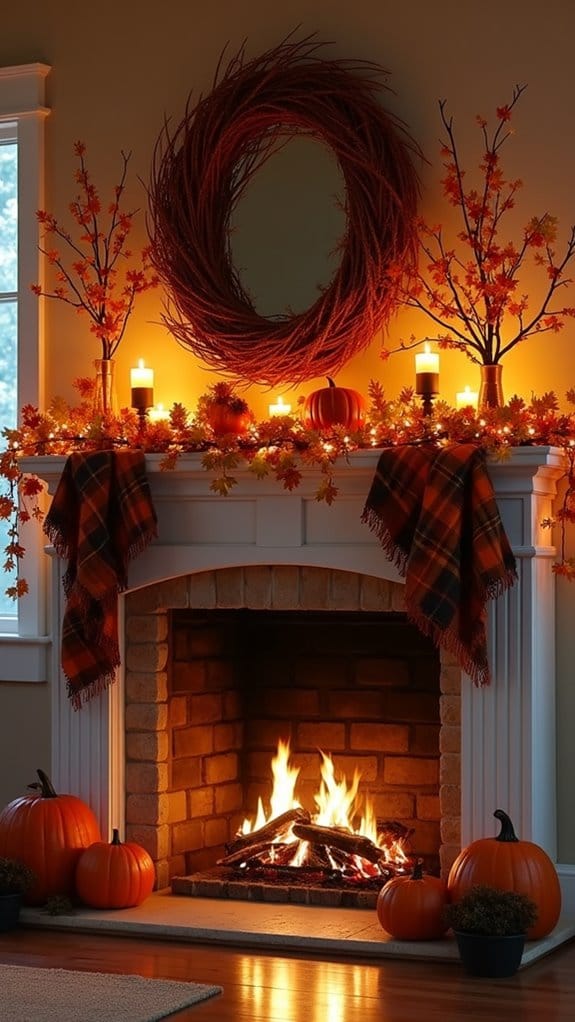 cozy plaid throws autumn decor