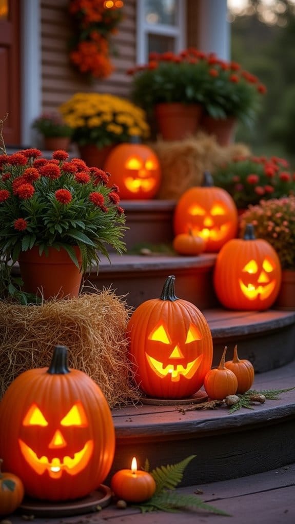 cozy pumpkin candle holders