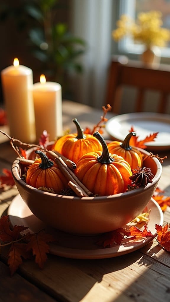 cozy pumpkin potpourri bowls