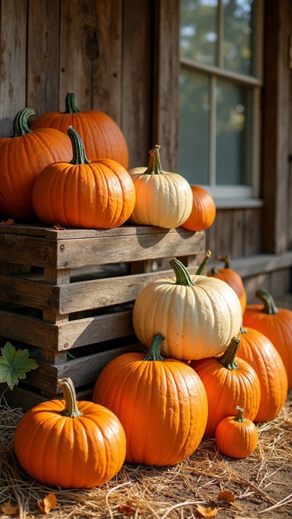 cozy rustic autumn display