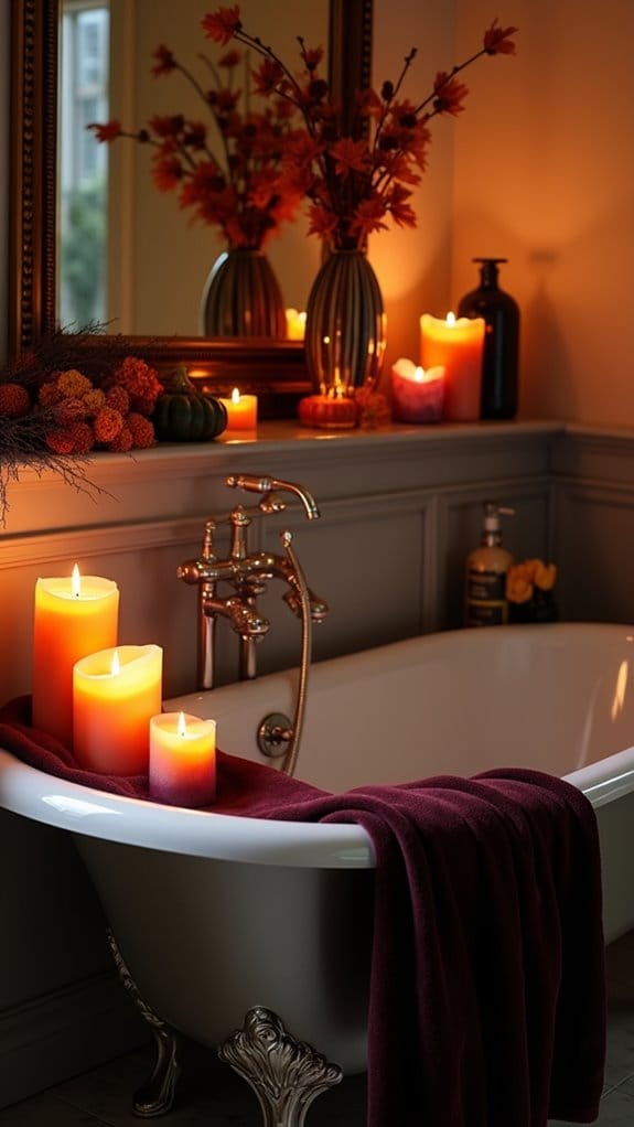 cozy seasonal candle ambiance