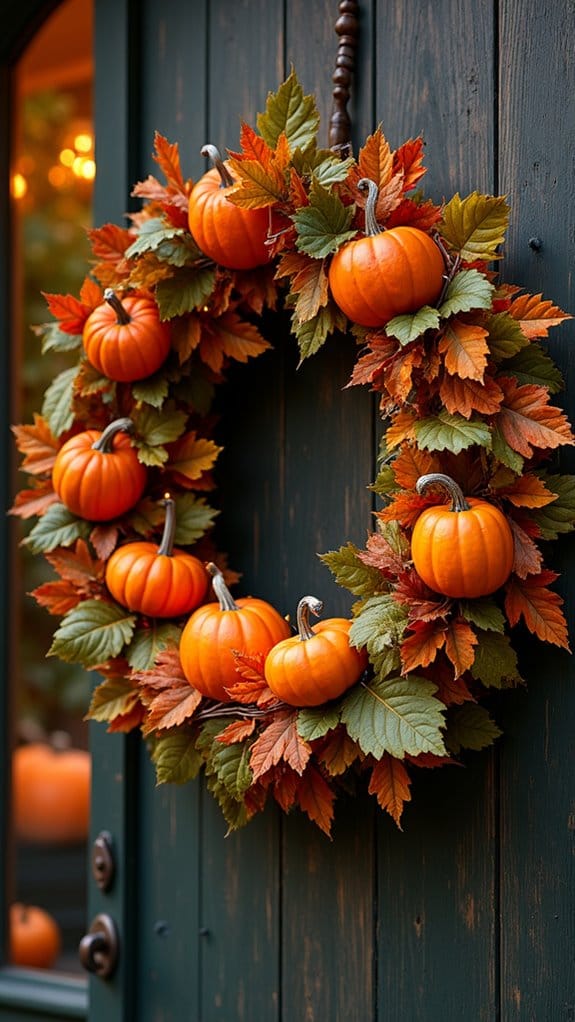 creative fall door decor
