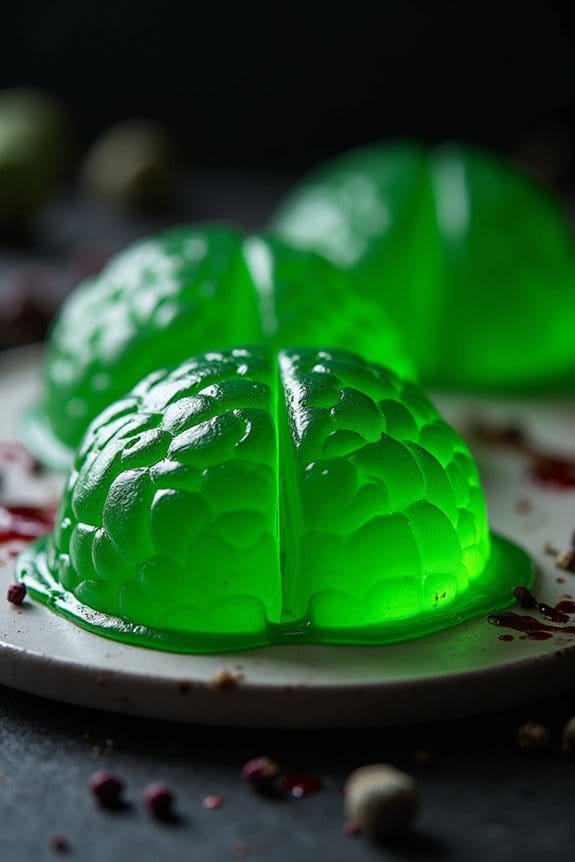creepy brain shaped jello treat