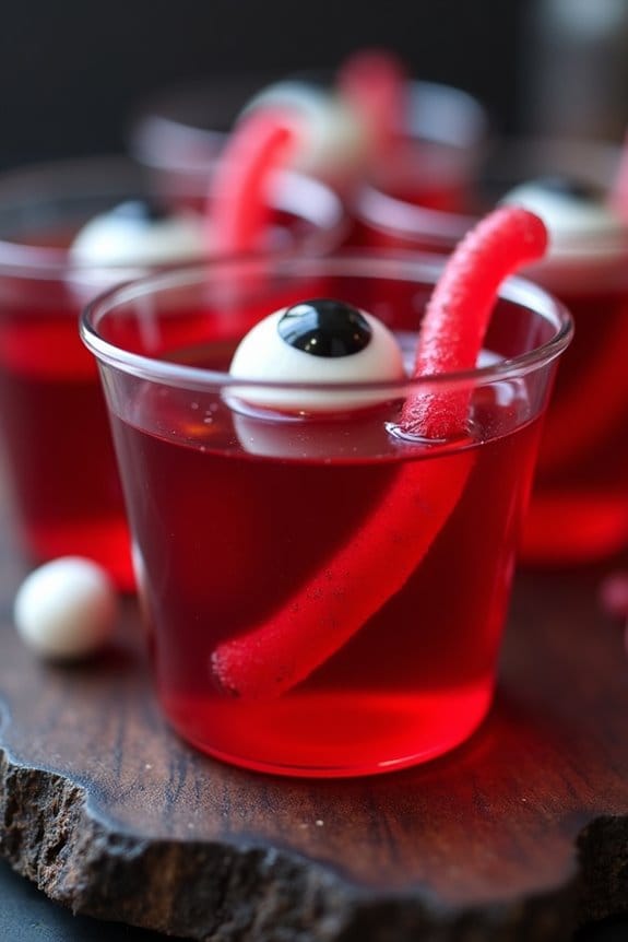 creepy cranberry jello shots