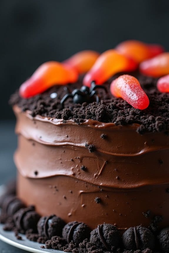 creepy crawler halloween cake
