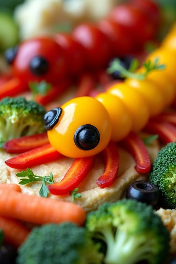 creepy crawler veggie platter