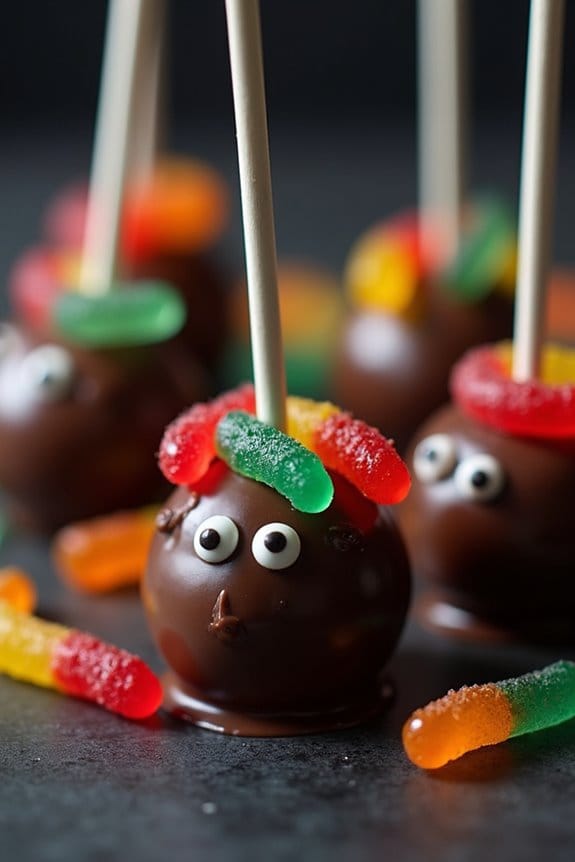 creepy crawly cake pops