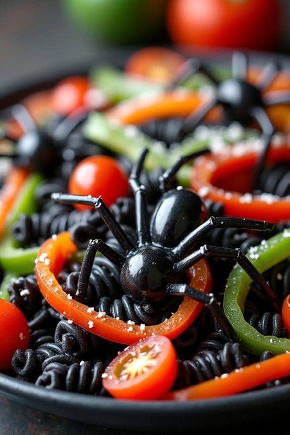 creepy crawly halloween pasta