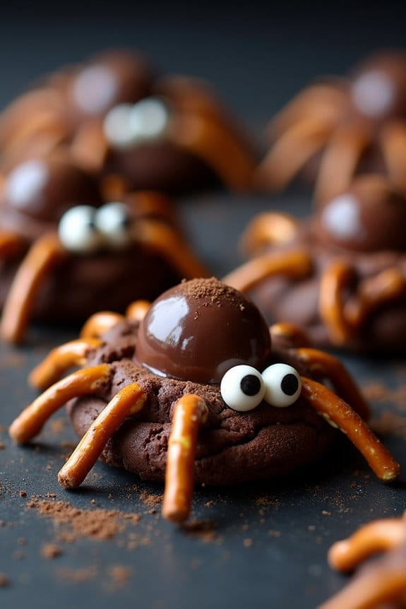 creepy crawly spider cookies