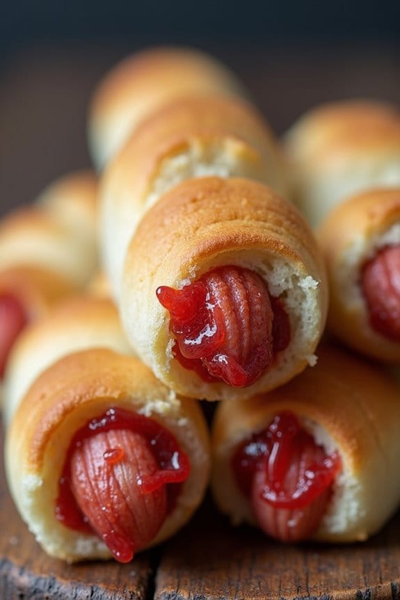 creepy edible finger sandwiches