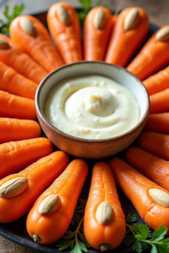 creepy halloween carrot snack
