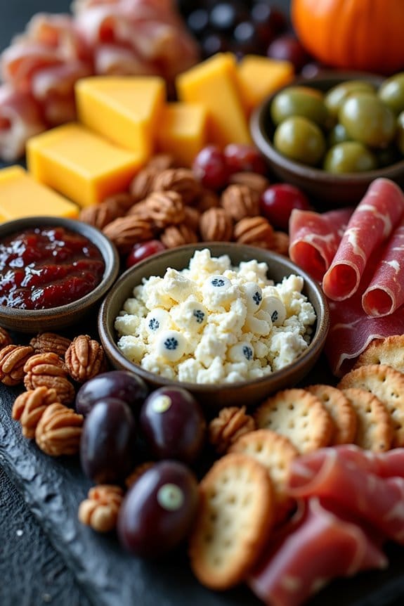 creepy halloween charcuterie board