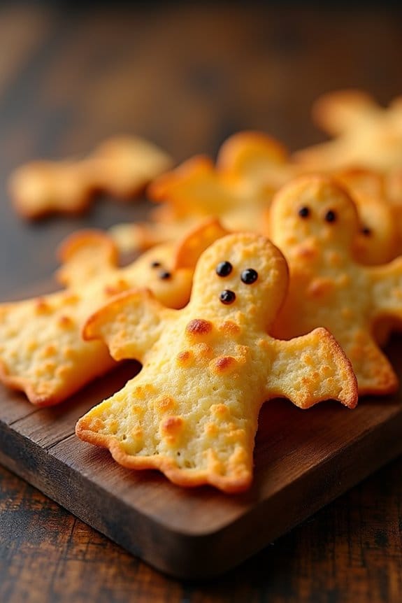 creepy halloween cheese crisps