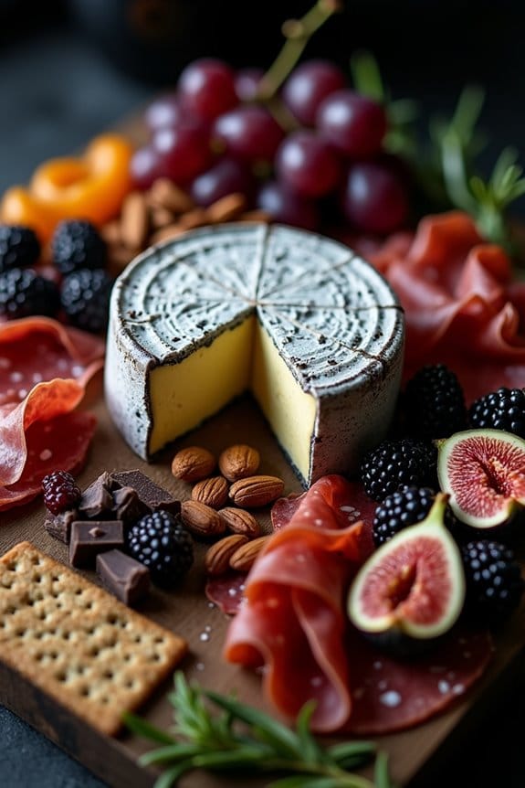 dark truffle brie charcuterie board