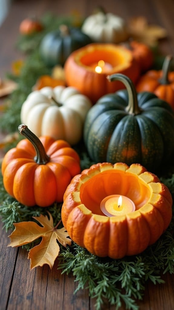 edible pumpkin centerpiece arrangement