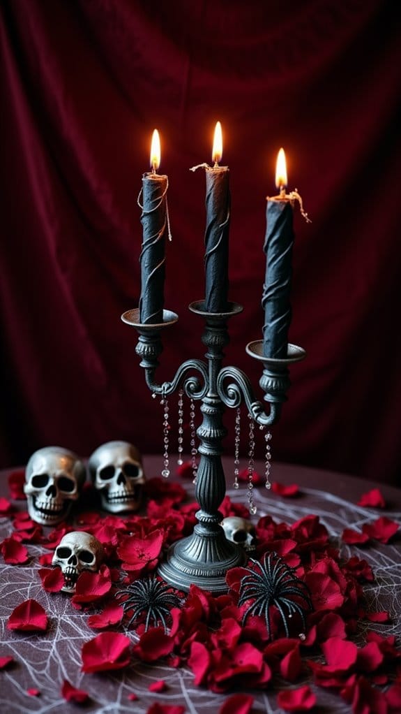 eerie candle centerpiece decoration