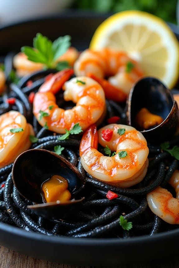 eerie delicious squid ink pasta
