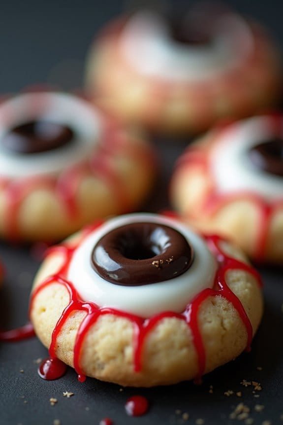 eerie eyeballs halloween cookies