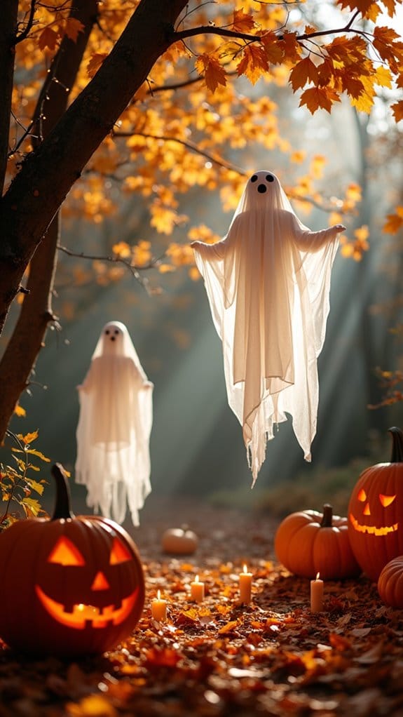 eerie floating ghost decorations