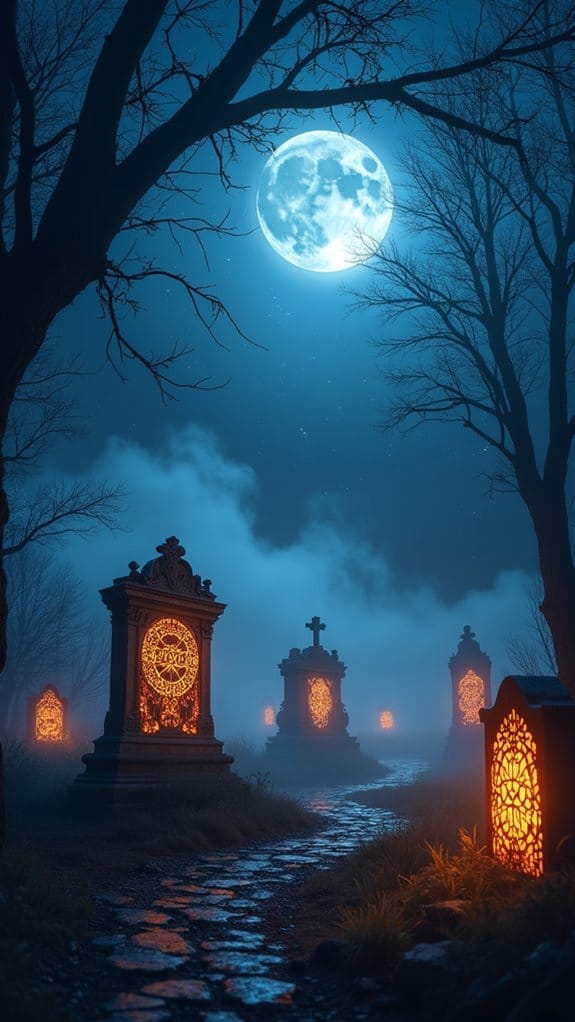 eerie glowing halloween decor