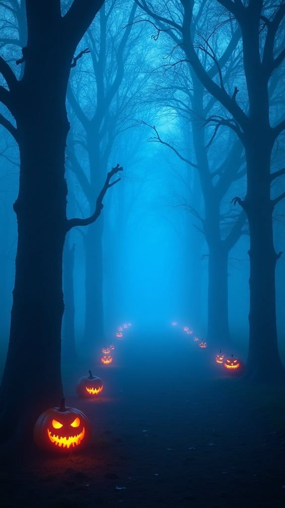 eerie halloween fog lights