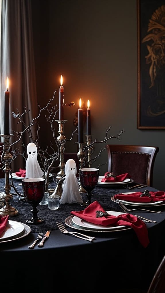 eerie halloween table setting