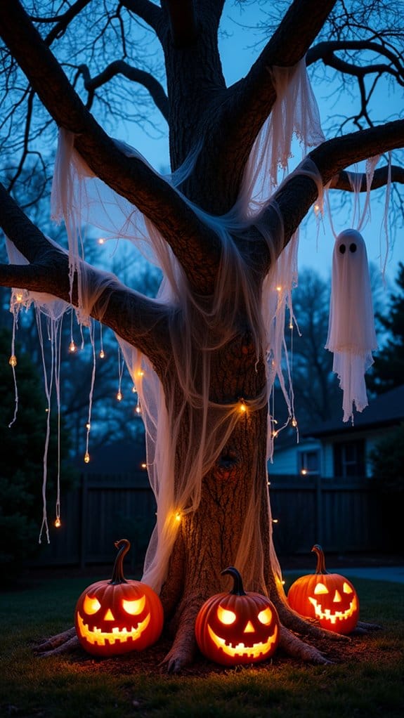 eerie halloween tree decorations