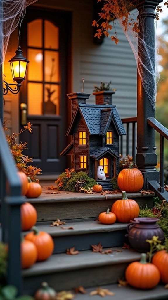 eerie haunted house miniature