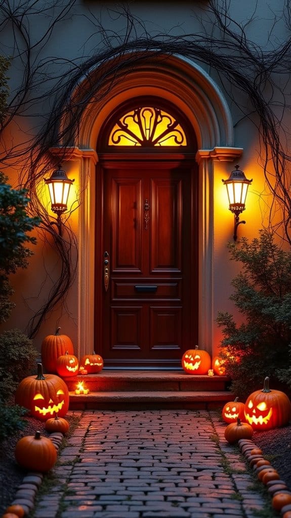 eerie lanterns with candles